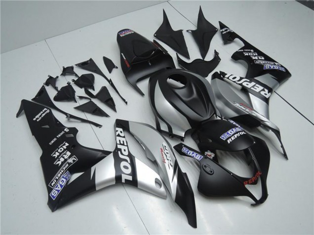 Erschwingliche Honda CBR600RR Motorrad Verkleidung 2007-2008 - Matt Schwarz Silber Grau Repsol