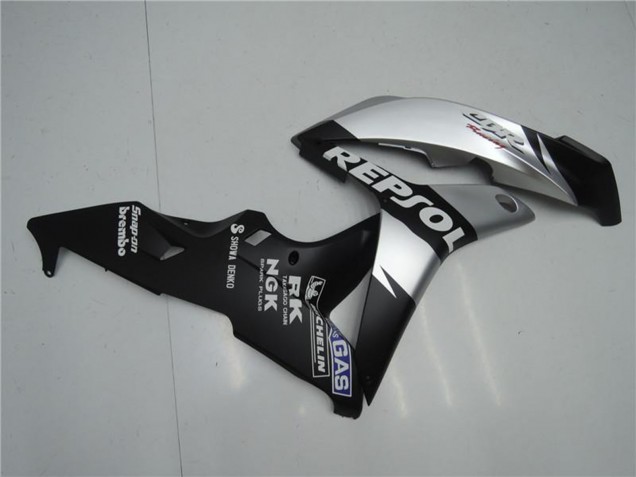 Erschwingliche Honda CBR600RR Motorrad Verkleidung 2007-2008 - Matt Schwarz Silber Grau Repsol