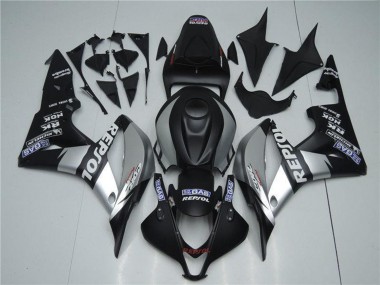 Erschwingliche Honda CBR600RR Motorrad Verkleidung 2007-2008 - Matt Schwarz Silber Grau Repsol