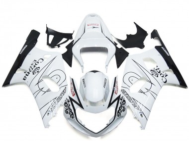 Erschwingliche Suzuki GSXR 600 / GSXR 750 Motorrad Verkleidung 2001-2003 - Weiss Schwarz Corona Alstare
