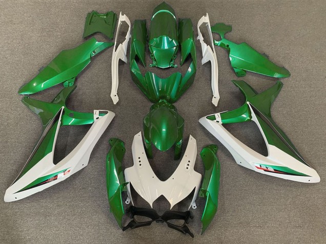 Erschwingliche Suzuki GSXR 600 / GSXR 750 Motorrad Verkleidung 2008-2010 - Weiss Grun OEM Stil