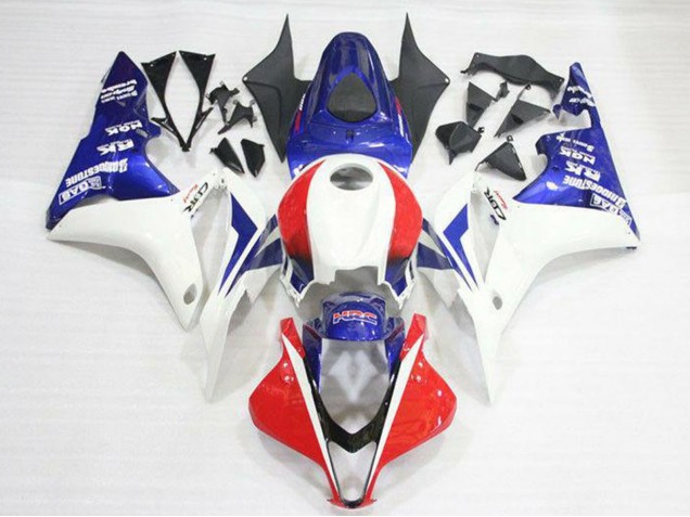 Erschwingliche Honda CBR600RR Motorrad Verkleidung Kit 2007-2008 - Weiss Rot Blau HRC