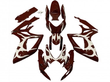 Erschwingliche Suzuki GSXR 600 / GSXR 750 Motorrad Verkleidung 2006-2007 - Kastanienbraun Rot Weiss
