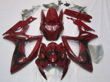 Erschwingliche Suzuki GSXR 600 / GSXR 750 Motorrad Verkleidung 2006-2007 - Kastanienbraun Rot