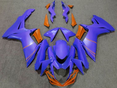 Erschwingliche Suzuki GSXR 600 / GSXR 750 Motorrad Verkleidung 2011-2024 - Ozean Blau Orange