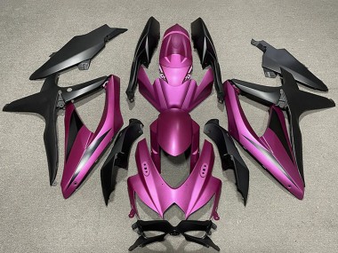 Erschwingliche Suzuki GSXR 600 / GSXR 750 Motorrad Verkleidung 2008-2010 - Lila Matt Schwarz