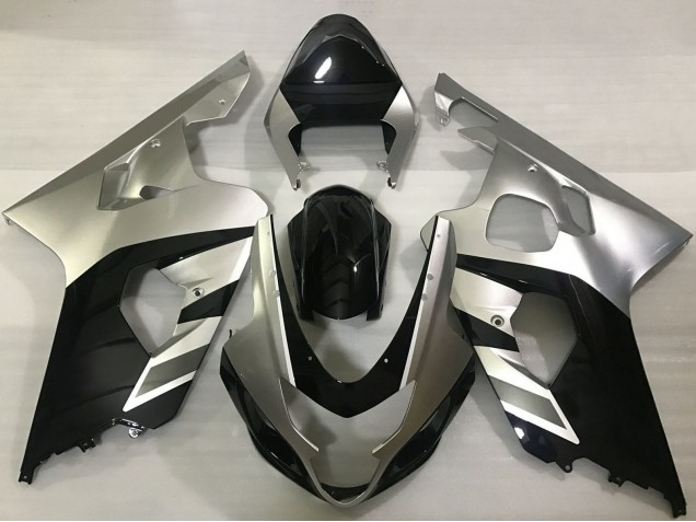 Erschwingliche Suzuki GSXR 600 / GSXR 750 Motorrad Verkleidung 2004-2005 - Silber Schwarz