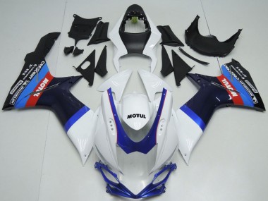 Erschwingliche Suzuki GSXR 600 / GSXR 750 Motorrad Verkleidung 2011-2024 - Weiss Blau Schwarz Rot Motul