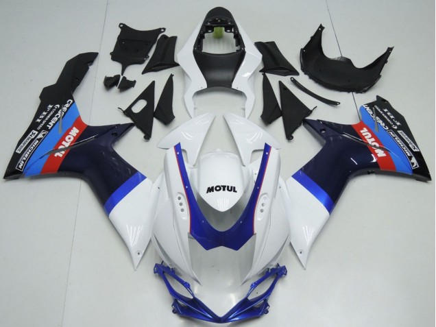 Erschwingliche Suzuki GSXR 600 / GSXR 750 Motorrad Verkleidung 2011-2024 - Weiss Blau Schwarz Rot Motul