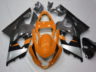 Erschwingliche Suzuki GSXR 600 / GSXR 750 Motorrad Verkleidung 2004-2005 - Orange Silber