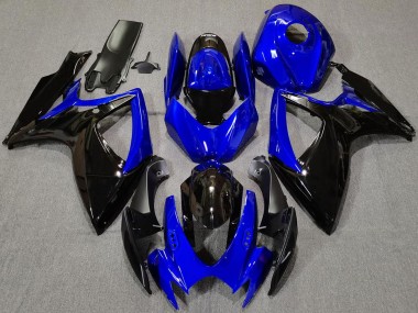 Erschwingliche Suzuki GSXR 600 / GSXR 750 Motorrad Verkleidung 2006-2007 - Blau Glanzendes Schwarz