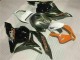 Erschwingliche Honda CBR600RR Motorrad Verkleidung 2009-2012 - Weiss Orange Glanzendes Schwarz
