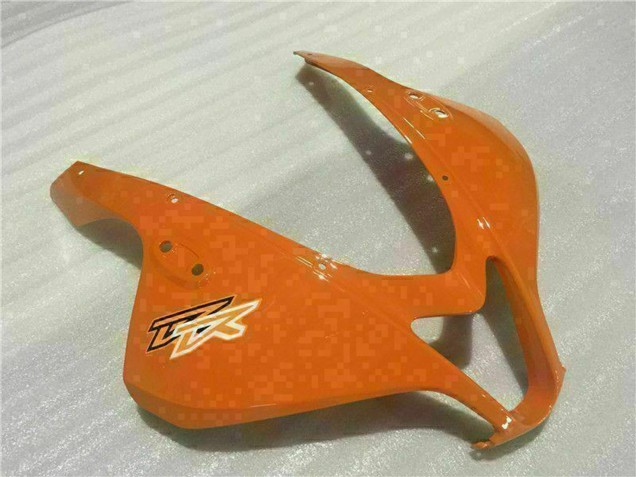 Erschwingliche Honda CBR600RR Motorrad Verkleidung 2009-2012 - Weiss Orange Glanzendes Schwarz