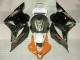 Erschwingliche Honda CBR600RR Motorrad Verkleidung 2009-2012 - Weiss Orange Glanzendes Schwarz
