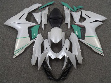 Erschwingliche Suzuki GSXR 600 / GSXR 750 Motorrad Verkleidung 2011-2024 - Perl Weiss und T Blau