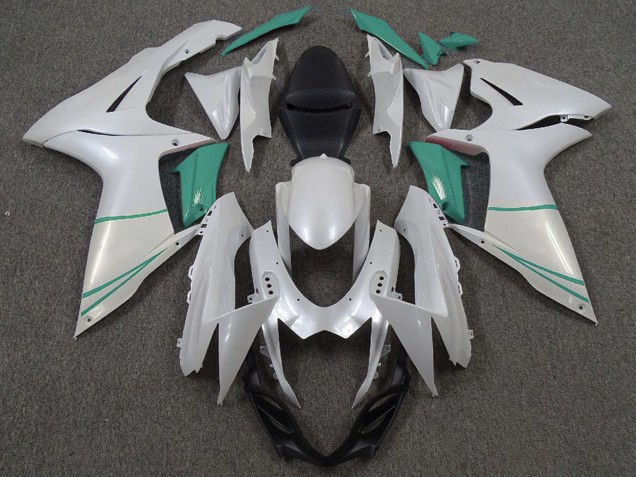 Erschwingliche Suzuki GSXR 600 / GSXR 750 Motorrad Verkleidung 2011-2024 - Perl Weiss und T Blau