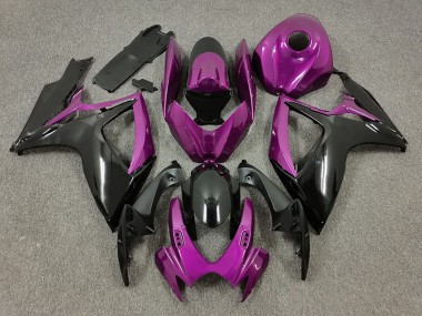 Erschwingliche Suzuki GSXR 600 / GSXR 750 Motorrad Verkleidung 2006-2007 - Lila Schwarz