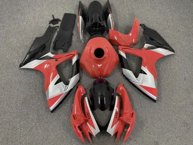 Erschwingliche Suzuki GSXR 600 / GSXR 750 Motorrad Verkleidung 2006-2007 - Rot Silber Schwarz