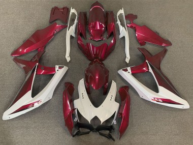 Erschwingliche Suzuki GSXR 600 / GSXR 750 Motorrad Verkleidung 2008-2010 - Weiss Rot OEM Stil