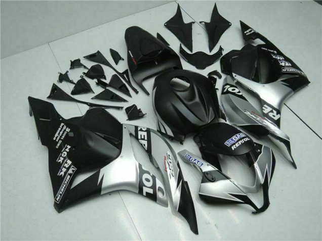 Erschwingliche Honda CBR600RR Motorrad Verkleidung 2009-2012 - Silber Matt Schwarz Repsol
