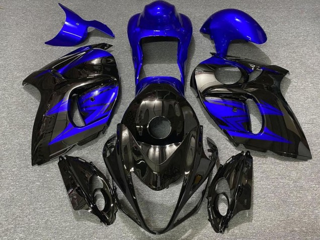 Erschwingliche Suzuki GSXR 1300 Motorrad Verkleidung 2008-2020 - Glanzendes Schwarz und Dunkel Blau