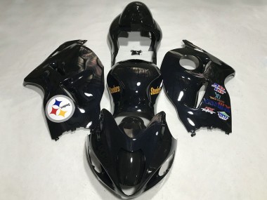 Erschwingliche Suzuki GSXR 1300 Motorrad Verkleidung 1996-2007 - Glanzendes Schwarz Team Logo