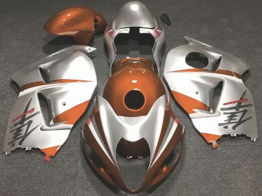 Erschwingliche Suzuki GSXR 1300 Motorrad Verkleidung 1996-2007 - Glanzendes Orange und Silber