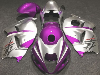Erschwingliche Suzuki GSXR 1300 Motorrad Verkleidung 1996-2007 - Glanzendes Rosa und Silber
