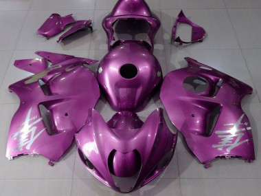 Erschwingliche Suzuki GSXR 1300 Motorrad Verkleidung 1996-2007 - Glanzendes Rosa Silber Logo