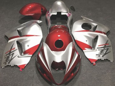 Erschwingliche Suzuki GSXR 1300 Motorrad Verkleidung 1996-2007 - Glanzendes Rot und Silber