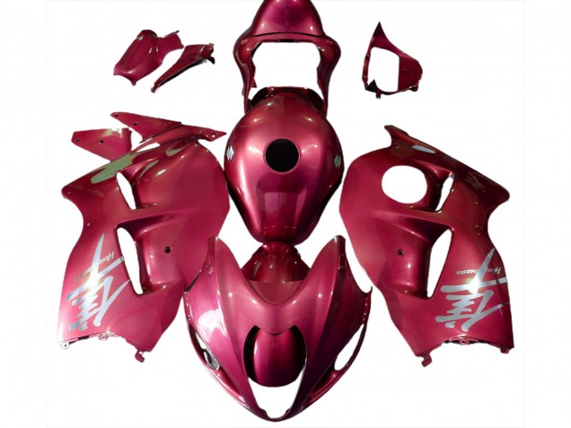 Erschwingliche Suzuki GSXR 1300 Motorrad Verkleidung 1996-2007 - Glanzendes Rot Silber Logo