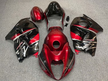 Erschwingliche Suzuki GSXR 1300 Motorrad Verkleidung 1996-2007 - Kastanienbraun Rot Schwarz Stil