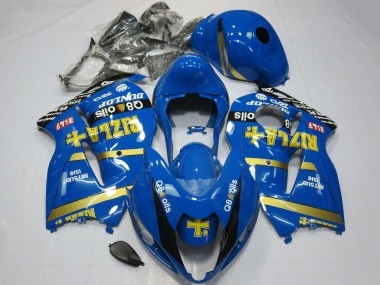 Erschwingliche Suzuki GSXR 1300 Motorrad Verkleidung 1996-2007 - Blau Gold Rizla