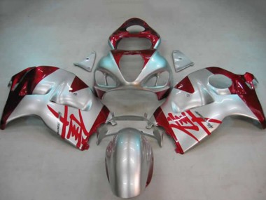 Erschwingliche Suzuki GSXR 1300 Motorrad Verkleidung 1996-2007 - Silber Rot