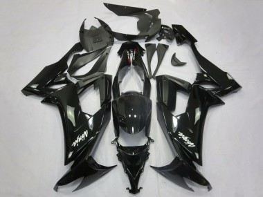 Erschwingliche Kawasaki ZX10R Motorrad Verkleidung 2008-2010 - Glanzendes Schwarz Matt Schwarz Weiss Aufkleber