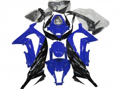 Erschwingliche Kawasaki ZX10R Motorrad Verkleidung 2011-2015 - Blau Glanzendes Schwarz