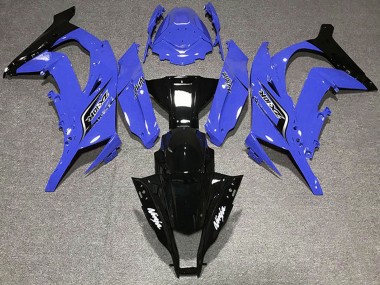 Erschwingliche Kawasaki ZX10R Motorrad Verkleidung 2011-2015 - Blau Glanzendes Schwarz