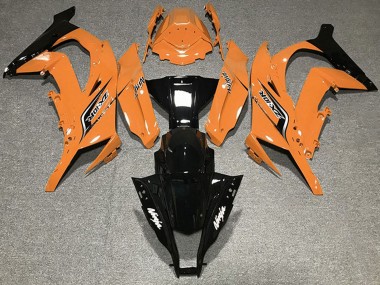 Erschwingliche Kawasaki ZX10R Motorrad Verkleidung 2011-2015 - Orange Glanzendes Schwarz