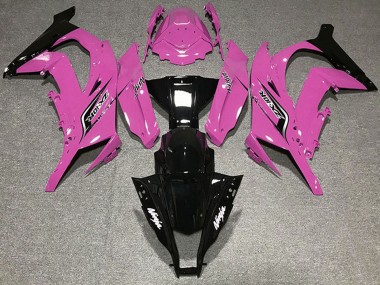 Erschwingliche Kawasaki ZX10R Motorrad Verkleidung 2011-2015 - Rosa Glanzendes Schwarz