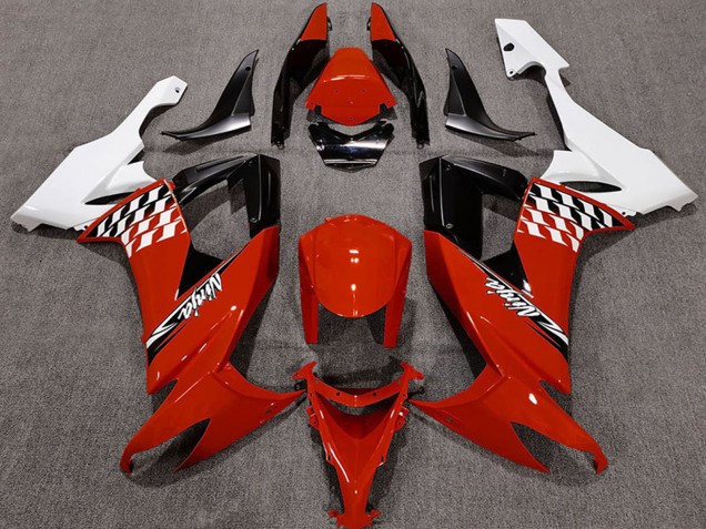 Erschwingliche Kawasaki ZX10R Motorrad Verkleidung 2008-2010 - Weiss Rot Schwarz