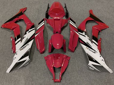 Erschwingliche Kawasaki ZX10R Motorrad Verkleidung 2011-2015 - Kastanienbraun Rot Weiss Schwarz