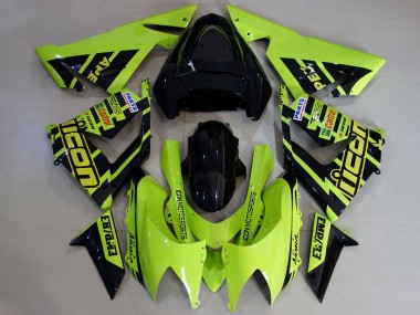 Erschwingliche Kawasaki ZX10R Motorrad Verkleidung 2004-2005 - Hohe Sichtbarkeit Gelb und Schwarz