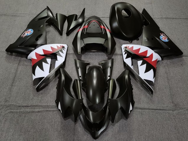 Erschwingliche Kawasaki ZX10R Motorrad Verkleidung 2004-2005 - Matt Schwarz Betty Bomber