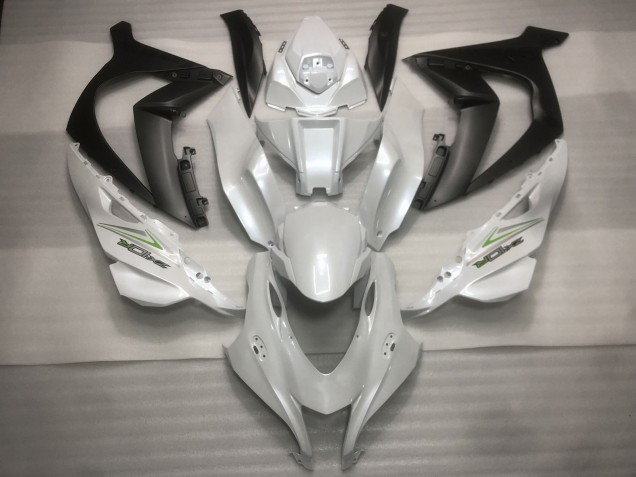 Erschwingliche Kawasaki ZX10R Motorrad Verkleidung 2016-2020 - Perl Weiss Schwarz Grun