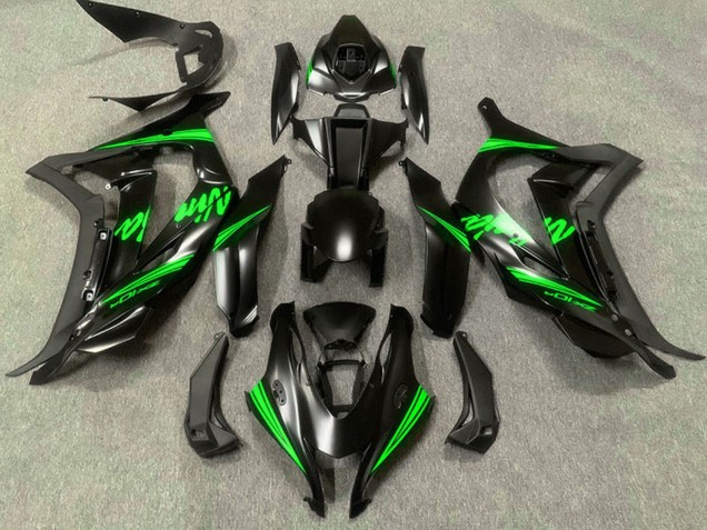 Erschwingliche Kawasaki ZX10R Motorrad Verkleidung 2016-2020 - Matt Schwarz Grun Ninja