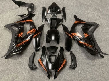Erschwingliche Kawasaki ZX10R Motorrad Verkleidung 2016-2020 - Matt Schwarz Orange Ninja