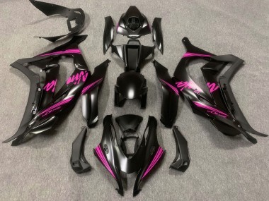 Erschwingliche Kawasaki ZX10R Motorrad Verkleidung 2016-2020 - Matt Schwarz Rosa Ninja