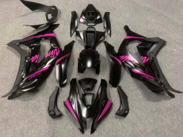 Erschwingliche Kawasaki ZX10R Motorrad Verkleidung 2016-2020 - Matt Schwarz Rosa Ninja