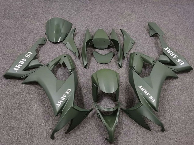 Erschwingliche Kawasaki ZX10R Motorrad Verkleidung 2008-2010 - US Armee Grun