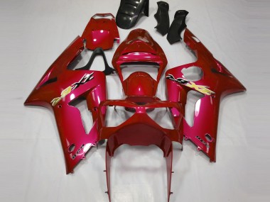 Erschwingliche Kawasaki ZX6R Motorrad Verkleidung 2003-2004 - Rot